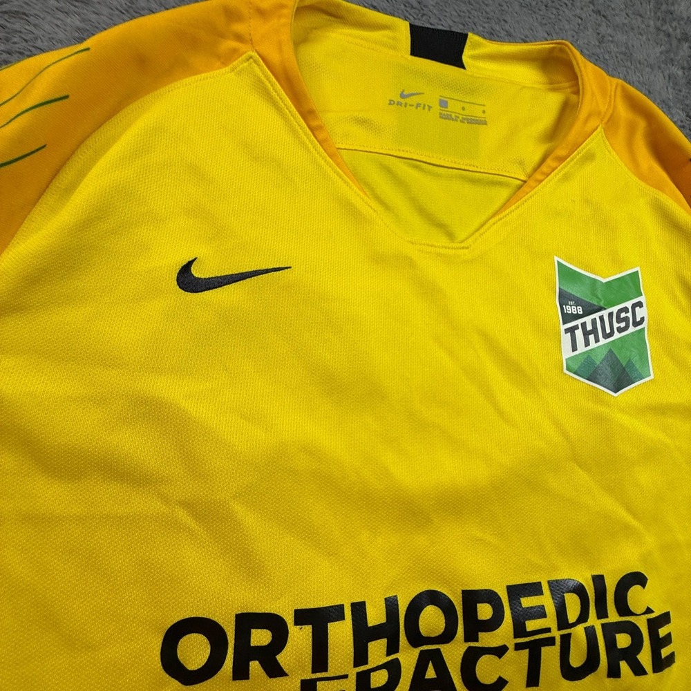 Nike THUSC Portland Oregon Soccer Jersey Women L #37 Long Sleeve Yellow - Picture 6 of 9